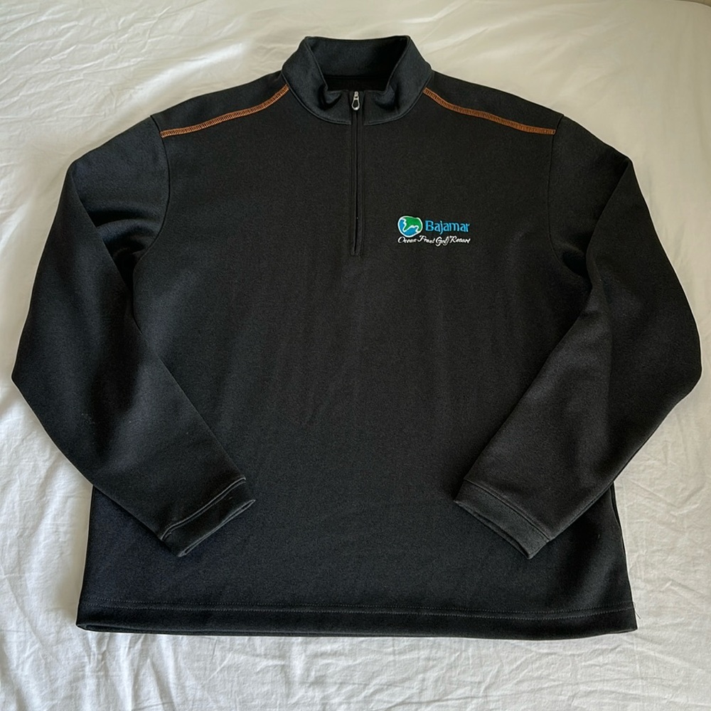 Pebble Beach Bajamar Performance Quarter Zip Mock Neck Long Sleeve Pullover Golf